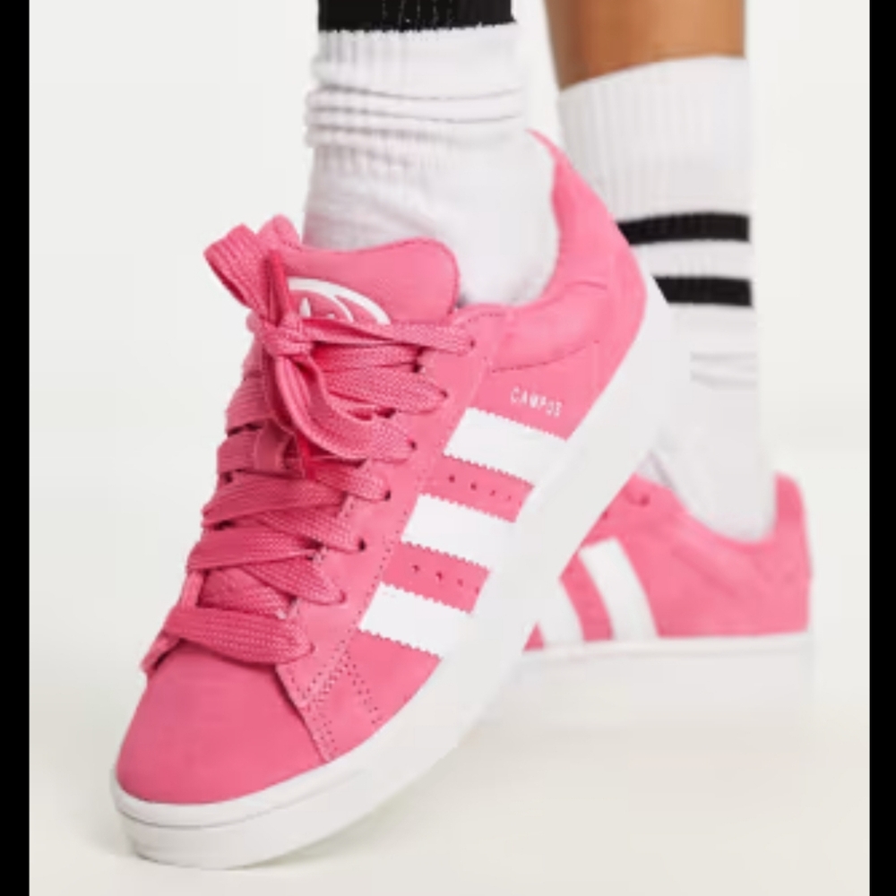 Adidas Originals Campus Pink Suede Sneakers Big Girls Size 5.5